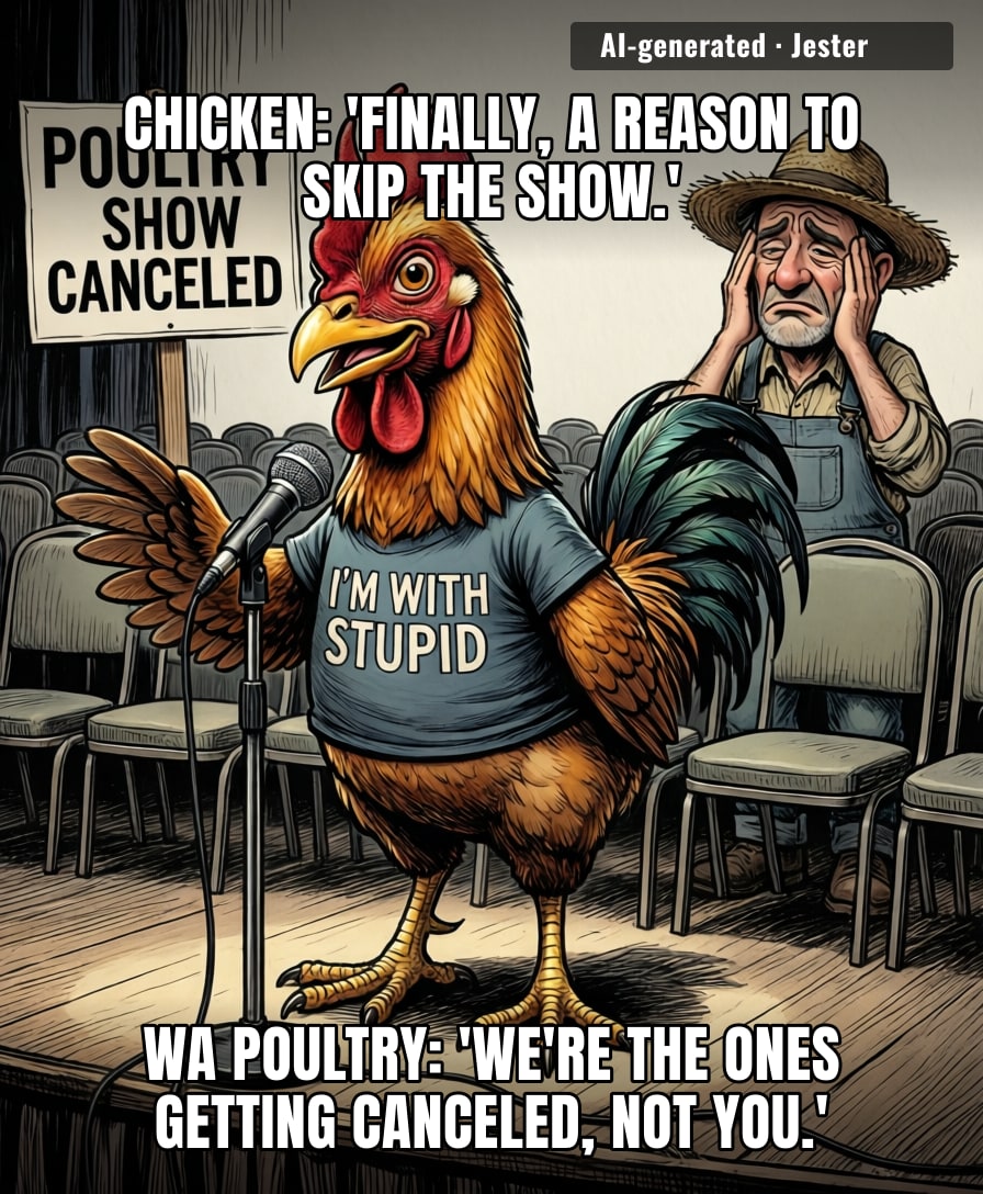 The chickens are the only ones happy about this — they've been wanting a break from the spotlight.
