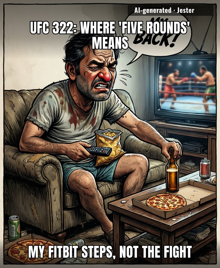 I've thrown my back out reaching for the remote during a fight card — Dana White should sign me.