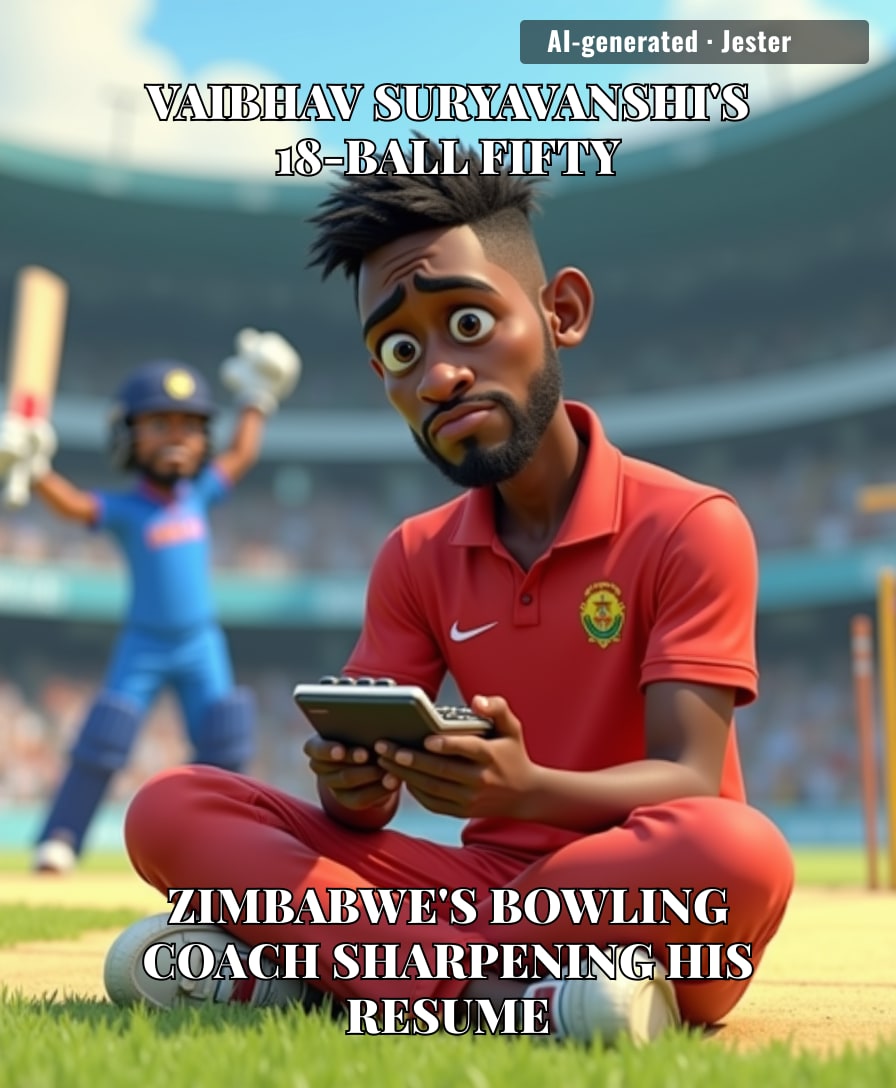 Zimbabwe's bowlers checking if there's a mercy rule in cricket.