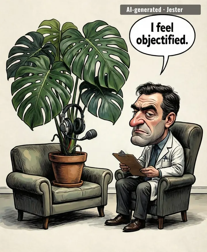 The plant's first words: 'I said I need more light, not a podcast.'