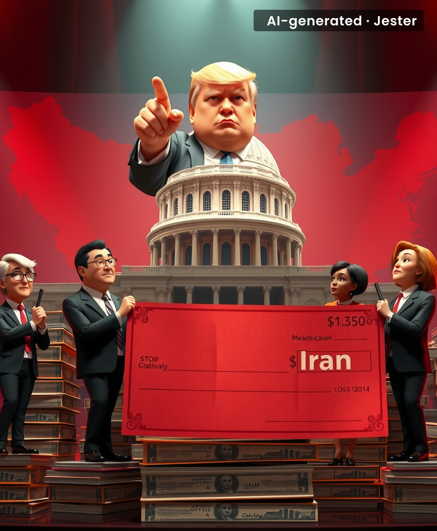 So, Trump wants to start a war with Iran, but Congress is like, 'Hold my trillion-dollar blank check.'