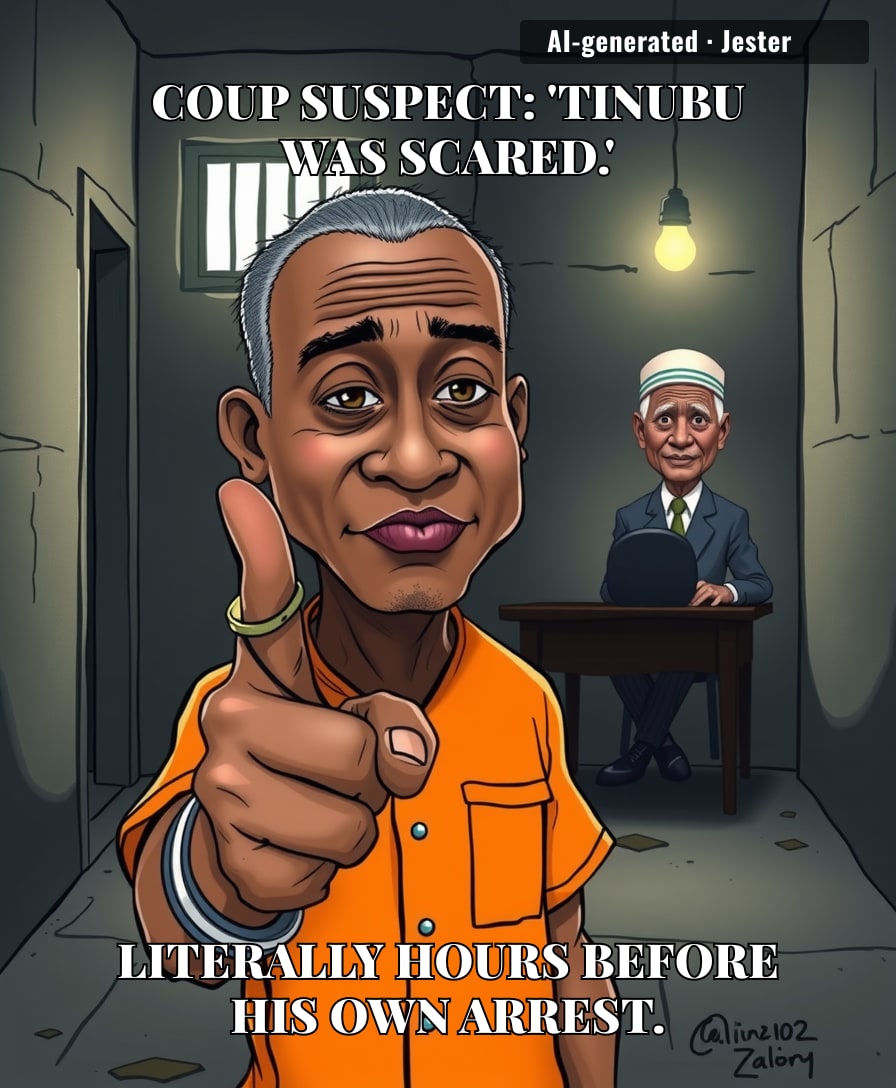Nothing says 'I'm not scared' like calling the guy still in office 'scared' from a jail cell.