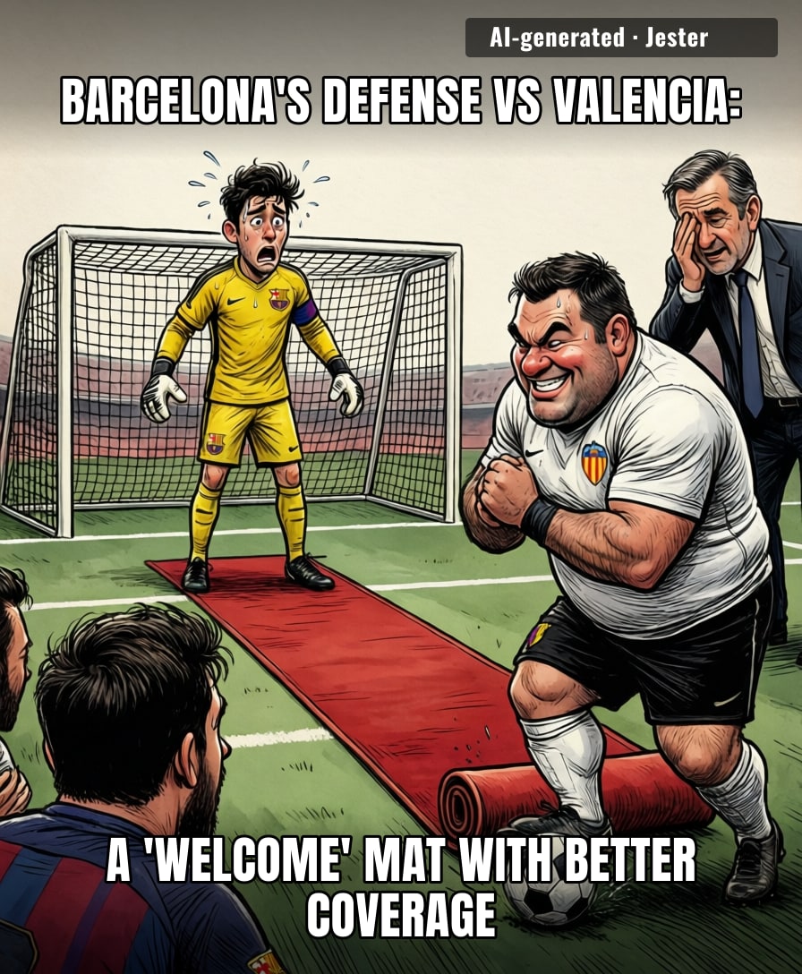 Valencia's strikers must feel like they're playing against a hologram that apologizes when they score.