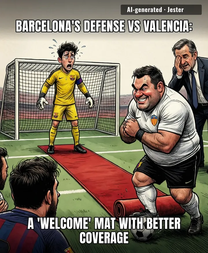 Valencia's strikers must feel like they're playing against a hologram that apologizes when they score.