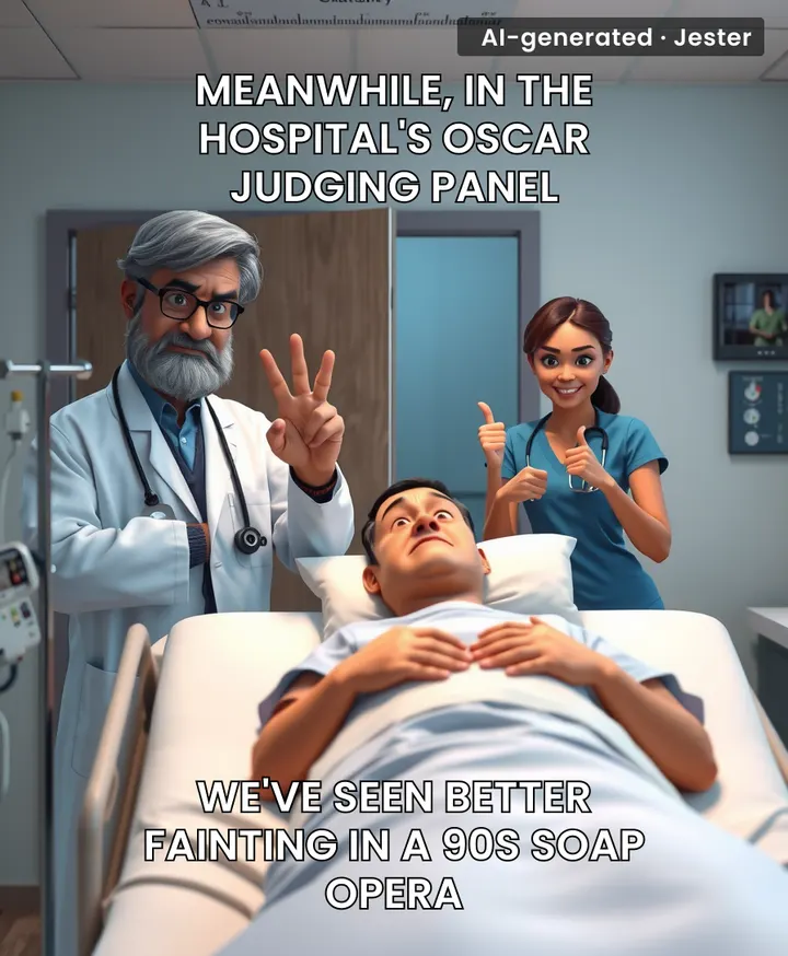 Doctors don't diagnose symptoms – they critique your bedside acting technique.