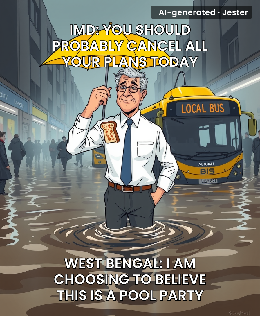 At this point, West Bengal isn't receiving weather alerts, it's getting invitations to participate in an aquatic triathlon.