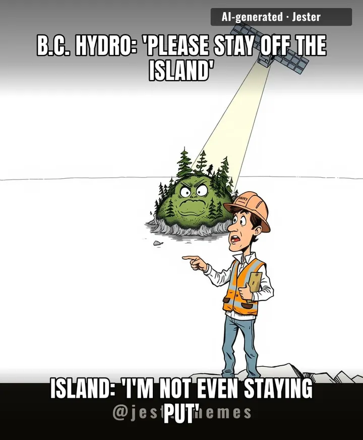 The island's not lost—it's just doing what every Canadian does when things get unstable: relocating 18 miles away without telling anyone.