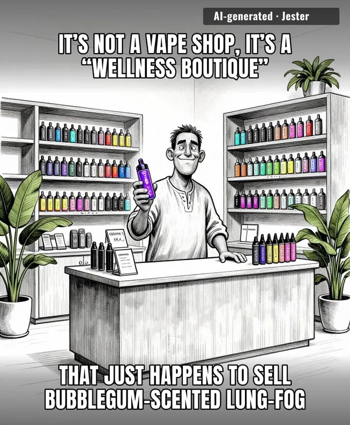 nothing screams wellness like a lungful of blueberry ice.