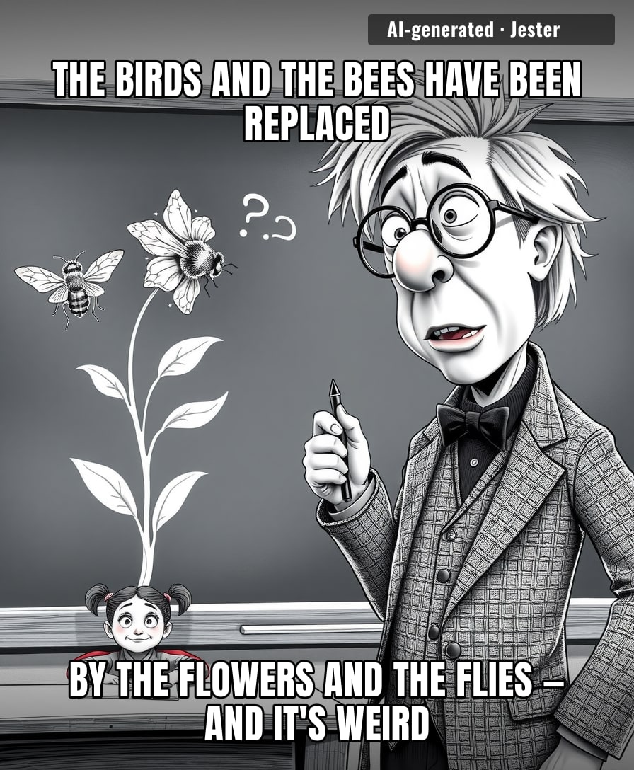 Nature's romance department really downgraded from birdsong to buzzing around trash.