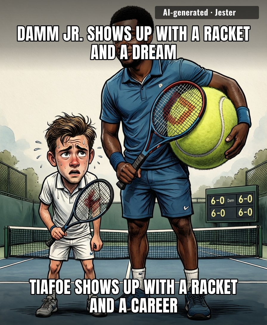 Martin Damm Jr. walked into the U.S. Open expecting a tennis match, but Tiafoe's serve is about to give him a masterclass in physics, geometry, and regret.