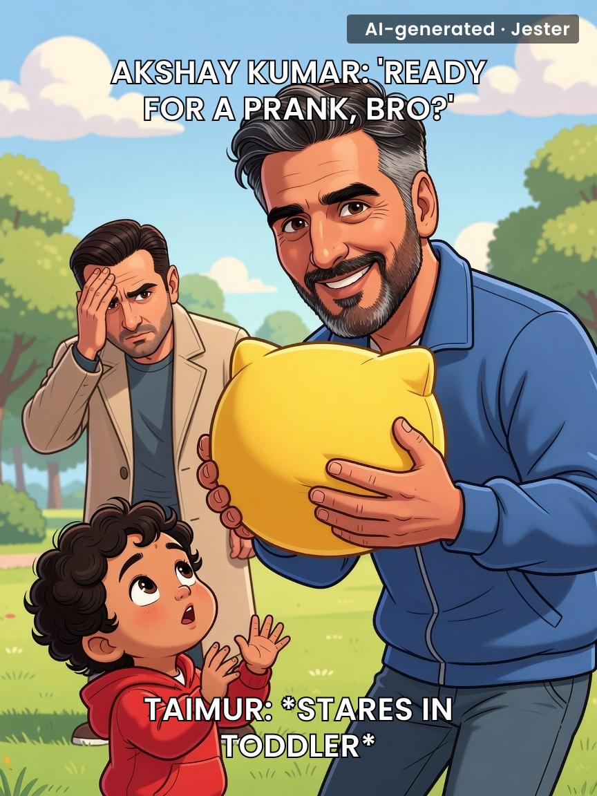 Akshay Kumar pranking a toddler is the most competitive he's been since he last fought a terrorist on screen.