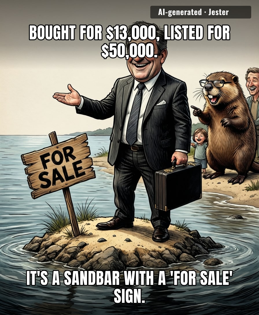 That's not an island, that's a starter home for a beaver.