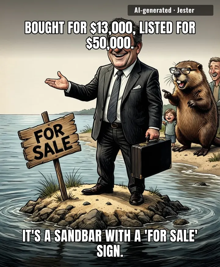 That's not an island, that's a starter home for a beaver.