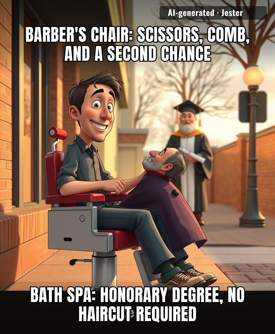 Josh Coombes has been cutting hair on the streets for free—now the university is handing him a degree while his clients just get a fresh fade.