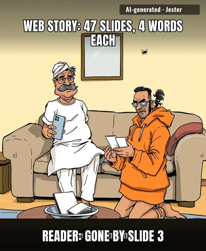 Gujarati uncles spent decades mastering the 900-word WhatsApp forward; the web story just gave them a slideshow and called it journalism.