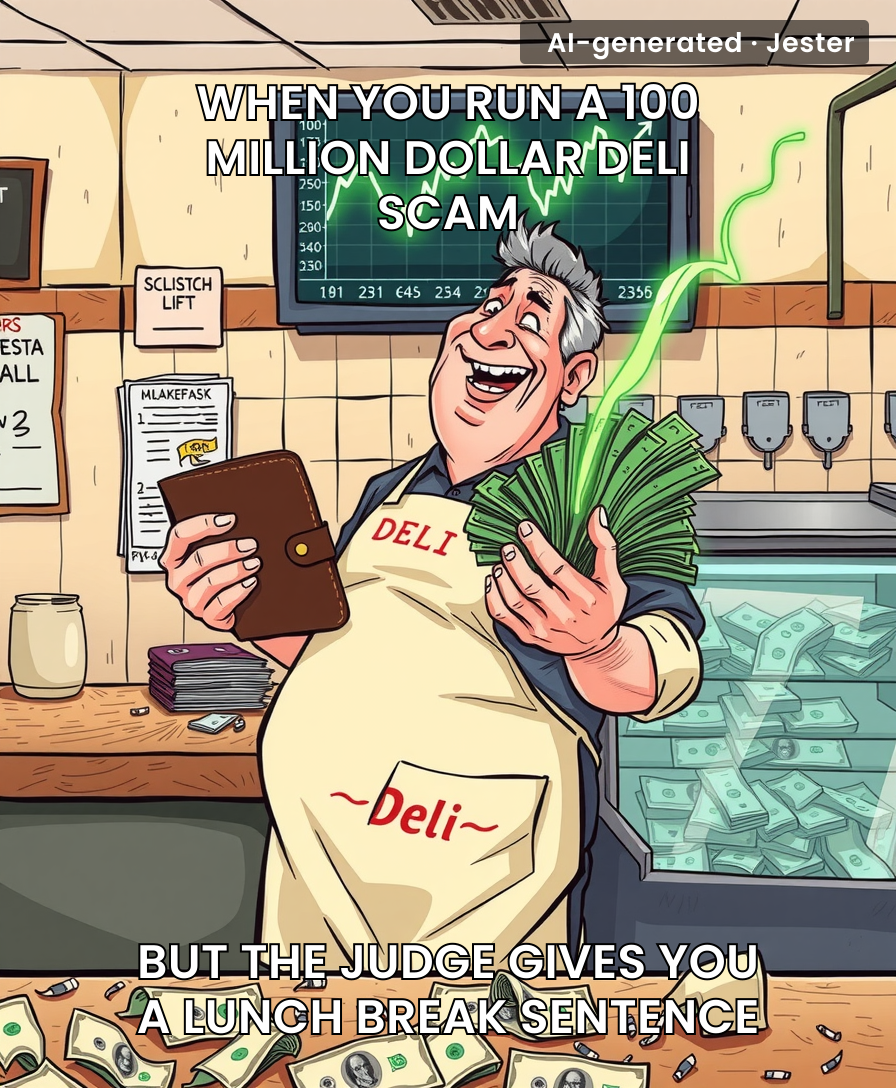 Twenty-one months for a nine-figure heist is less of a punishment and more of a corporate retreat.