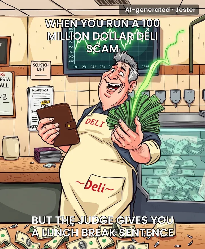 Twenty-one months for a nine-figure heist is less of a punishment and more of a corporate retreat.