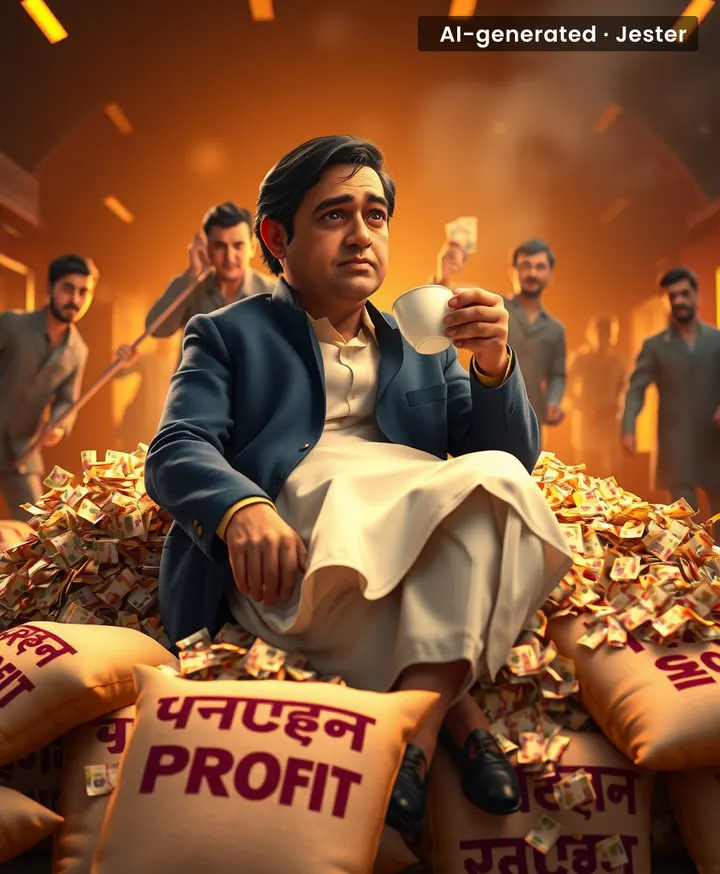 Looks like the only thing richer than Mukesh Ambani's pockets is his company's profit margin.