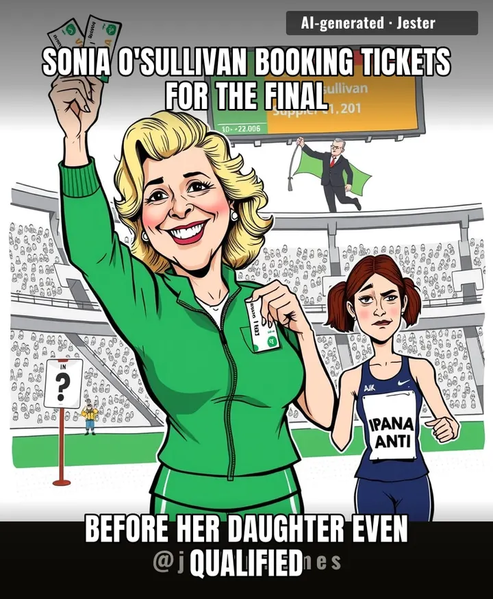 Sonia O'Sullivan bought final tickets like a woman who's never watched a semi-final in her life.