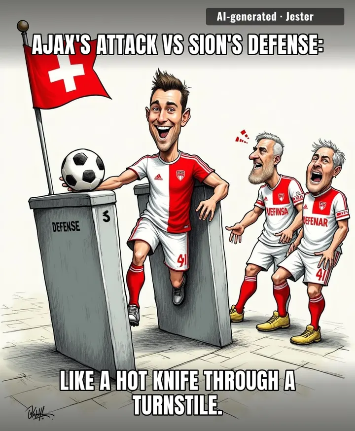 Sion's defense is basically a VIP pass for Ajax's forwards.