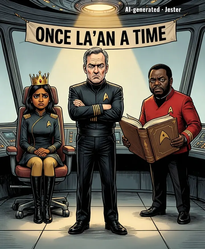 Somewhere a Paramount exec greenlit 'Once La'an a Time' and felt like a genius for the apostrophe alone.