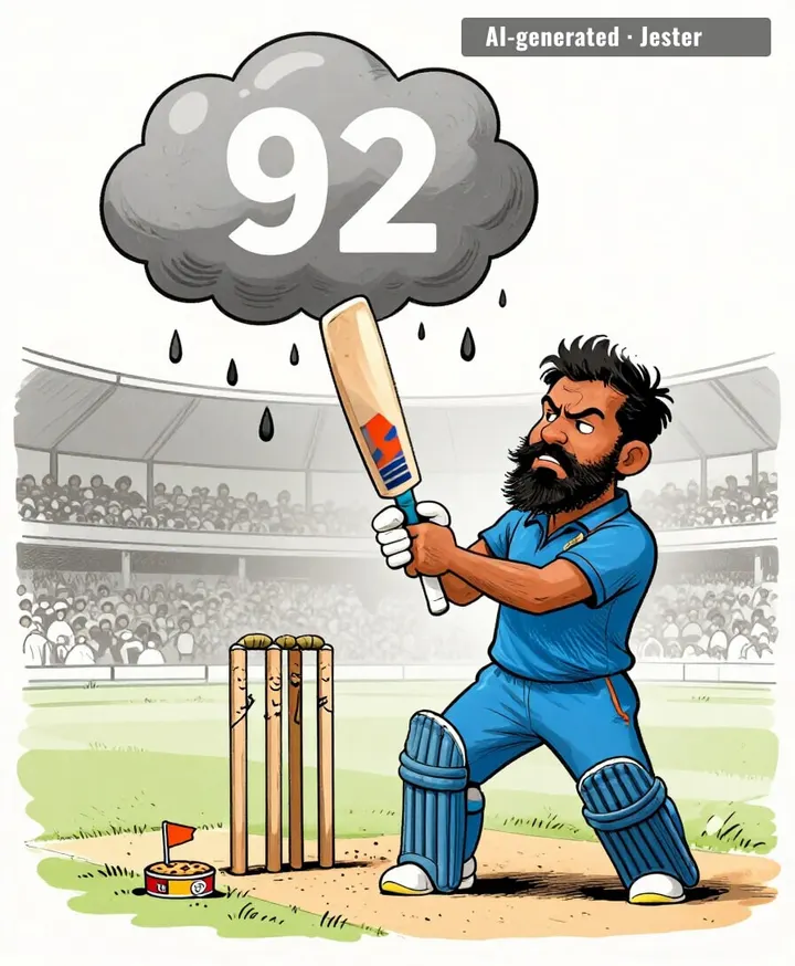 92 runs away from a century and 8 runs away from having to talk about it.