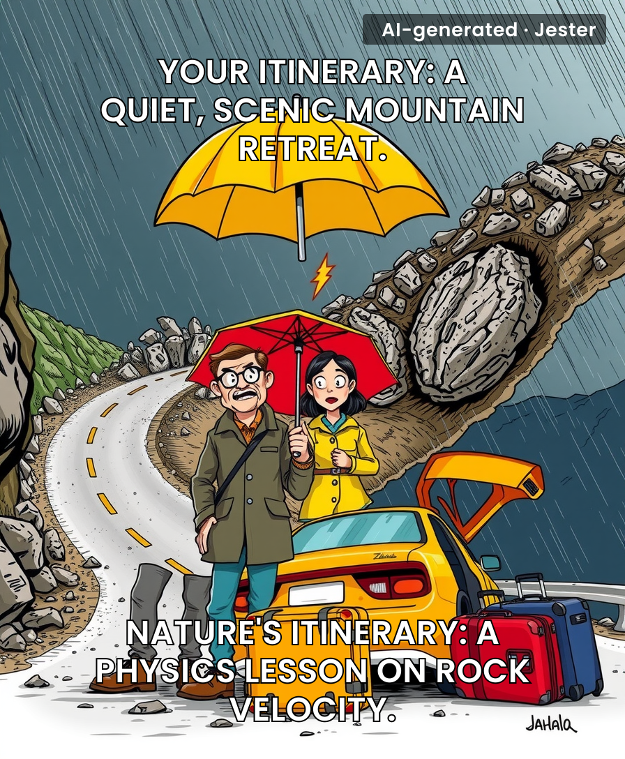 The only thing more determined to ruin your 'relaxing' long weekend than your boss is a mountain that has finally decided it has had enough of tourists.