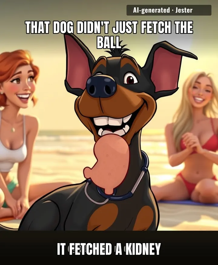 When your Doberman's better at organ matching than most dating apps.