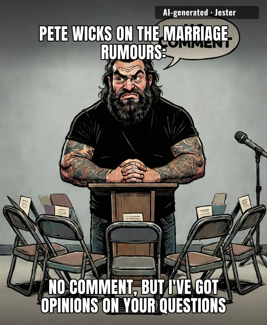 Pete Wicks has been single so long his denial has a publicist.