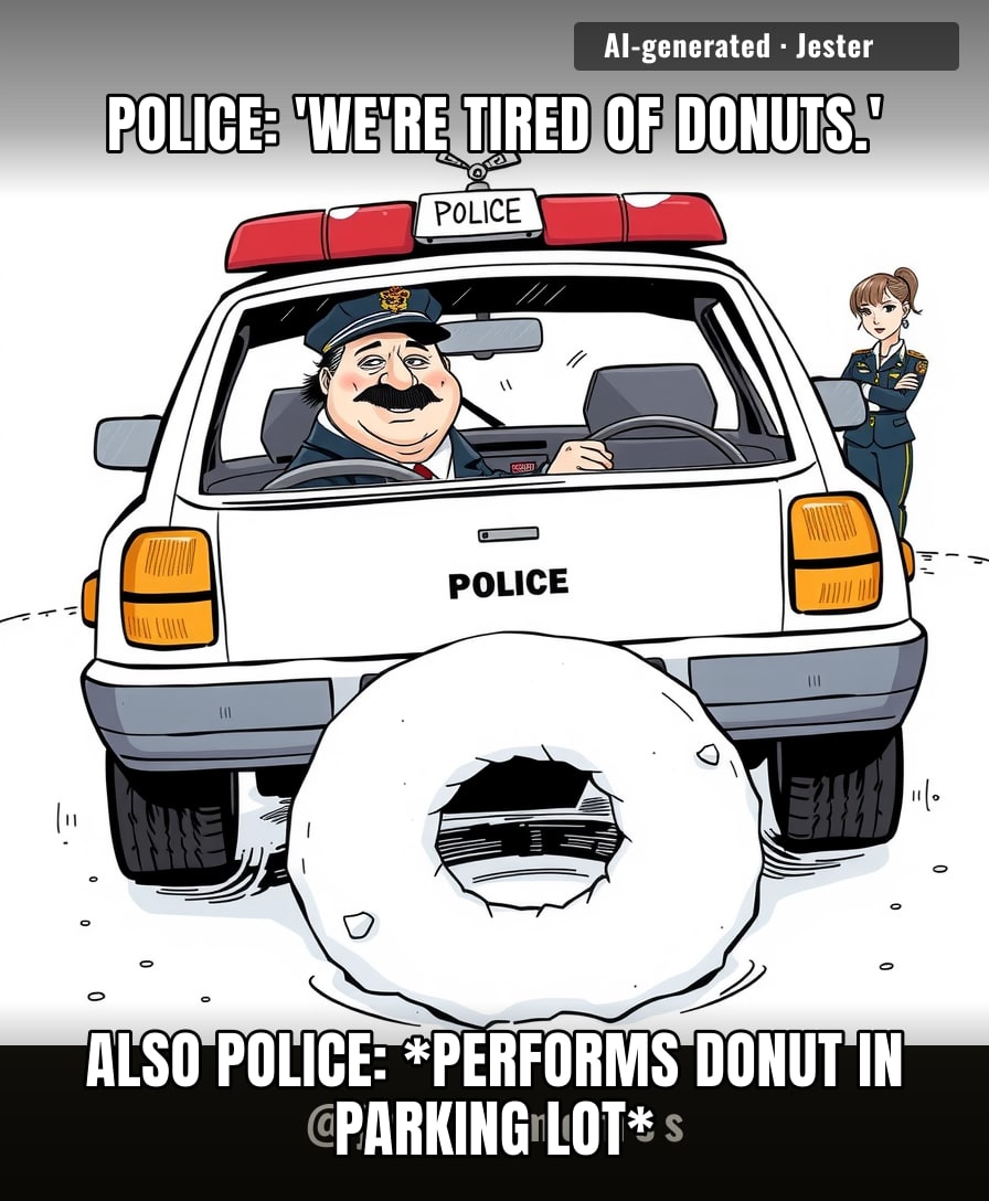 The only thing cops hate more than donuts is paying for their own tires.