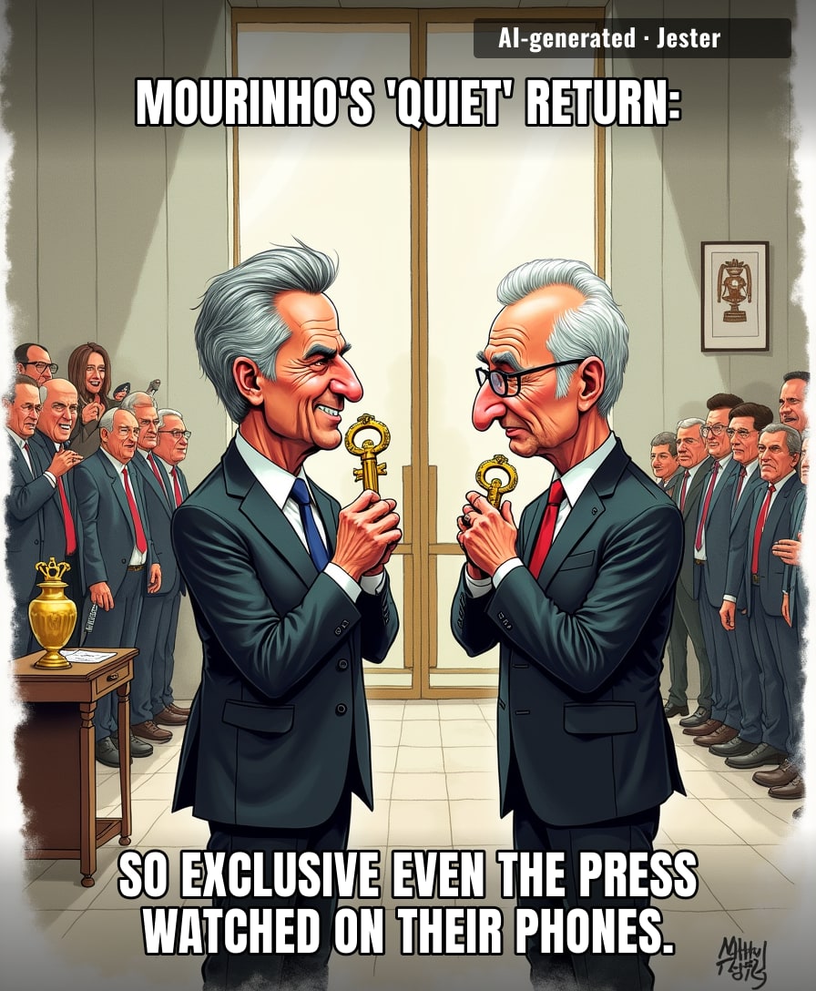 Real Madrid's PR team held a presentation so secretive, even Mourinho's own shadow wasn't invited.
