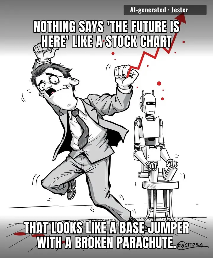 We really spent two years pretending AI was our new god just to panic-sell it because it didn't solve our mid-quarter earnings slump.