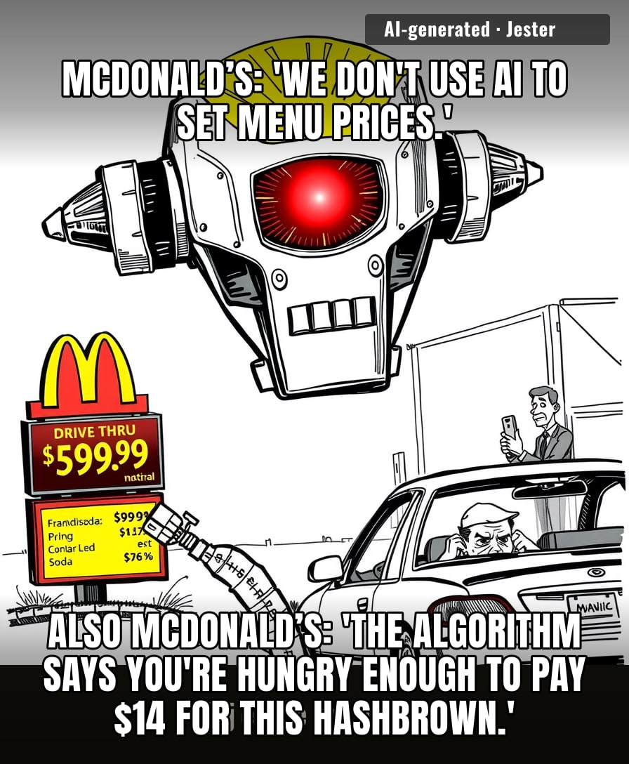 franchisees setting prices independently is just an AI-powered hallucination.