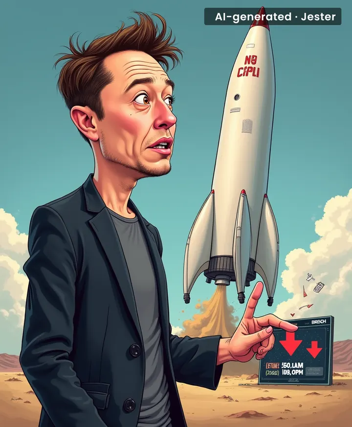 The only thing lower than Starship's altitude today is SpaceX's stock price.