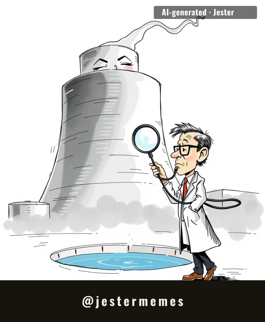 Somewhere, a physicist is using a Ouija board to look for a leak in a cooling pool.