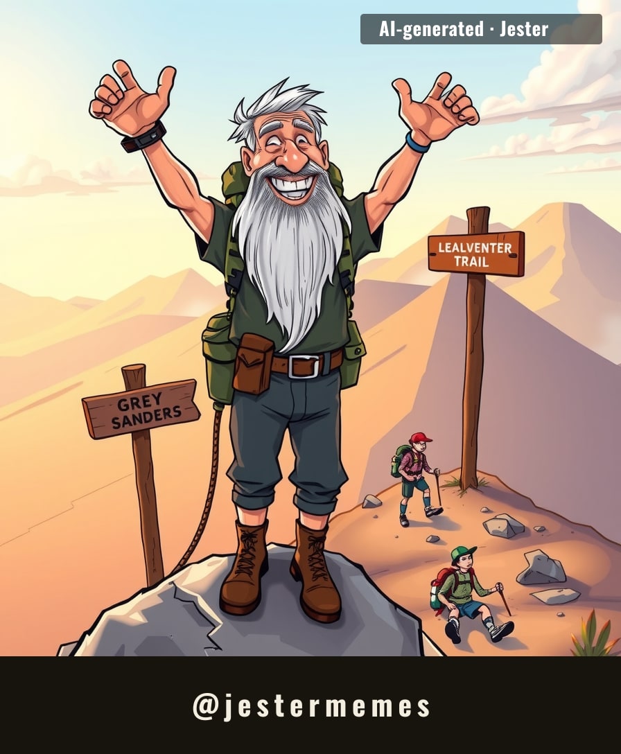 Dale 'Grey Beard' Sanders proves you don't need to be young to have a wild ride — just a good beard and a stubborn streak.