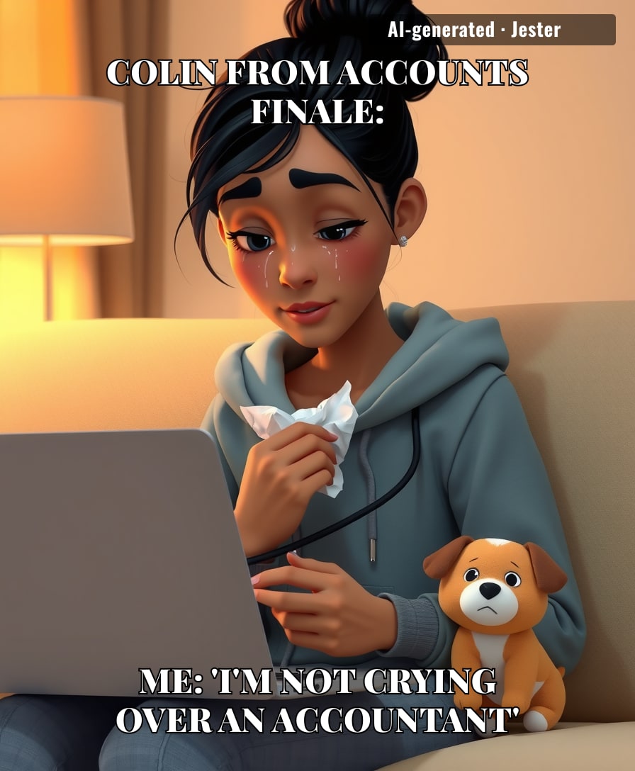 Colin from Accounts finale: Me: 'I'm not crying over an accountant'