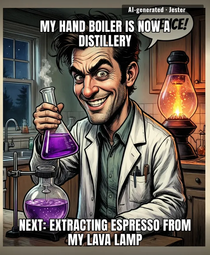 I've upgraded from hand warmer to full-blown bootlegger, and my prize is purple-tinted regret.