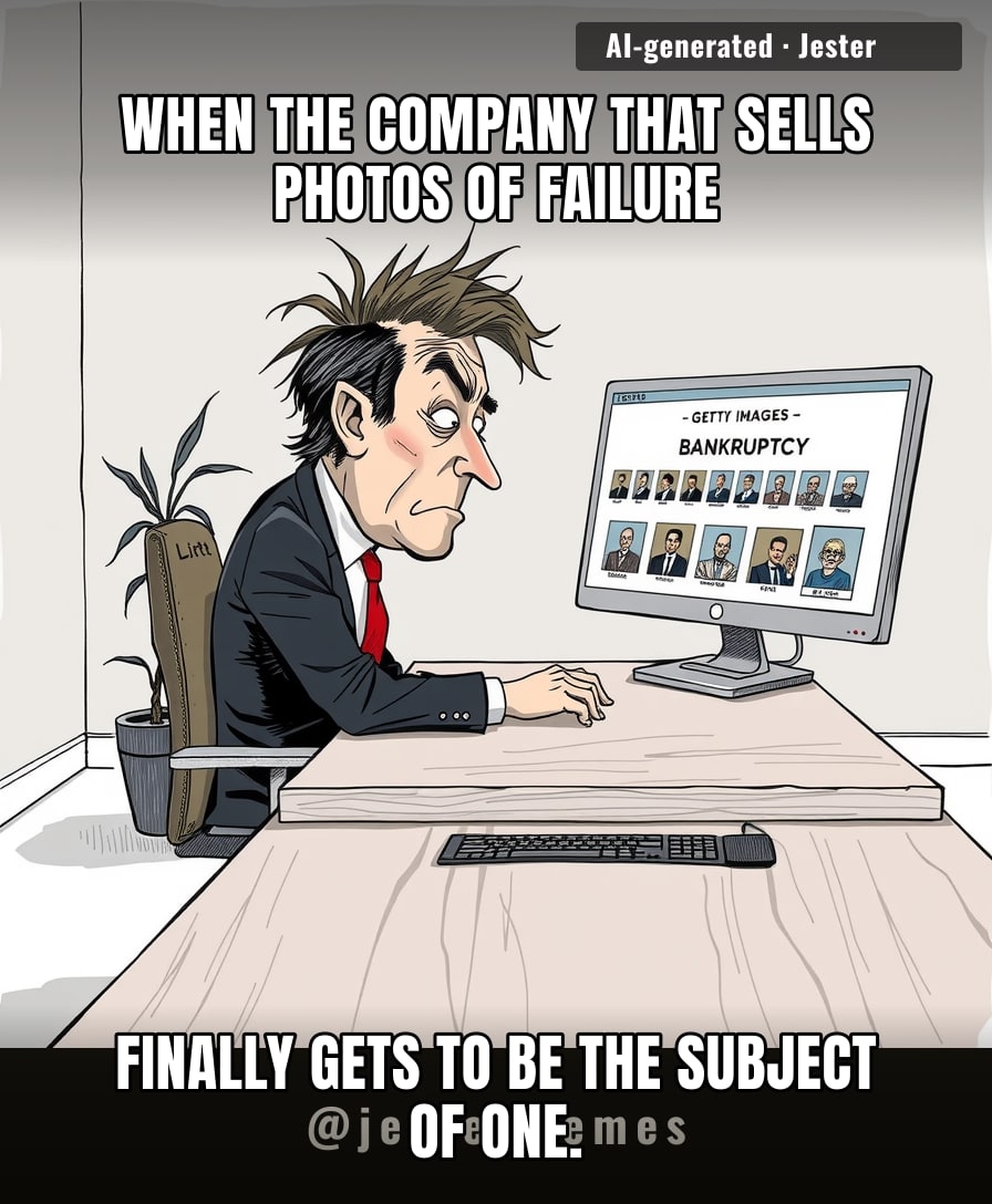 Finally, an original shot for the 'distressed corporate executive' folder.