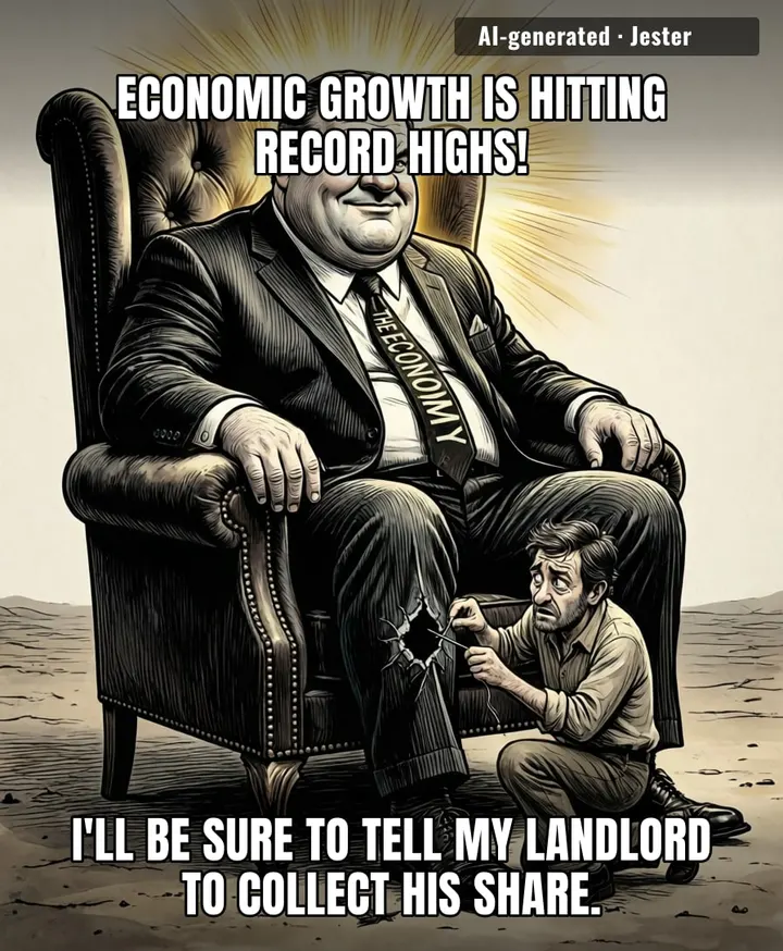 The economy is doing great, provided you are a line on a chart that doesn't actually have to pay rent.