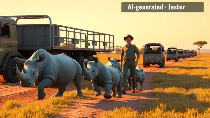 745 rhinos relocated, 89 babies born en route — turns out the moving truck was also a delivery room.