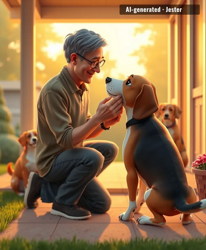 Twelve years old, gray in the face — and she still remembered the one human who mattered.