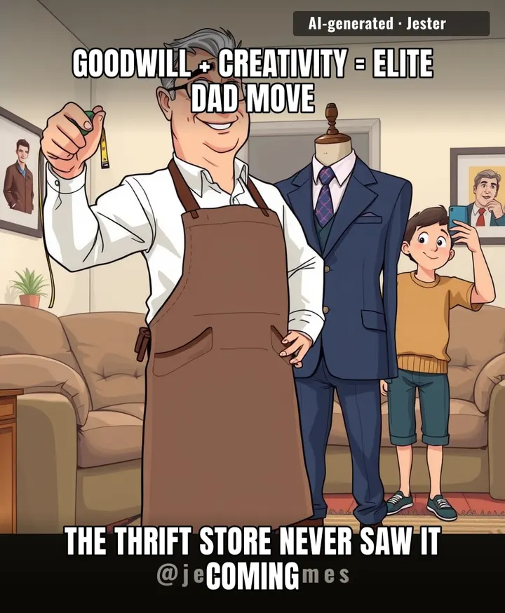 When your dad turns a $5 Goodwill suit into a custom-fit masterpiece, you realize he's been holding out on you his whole life.