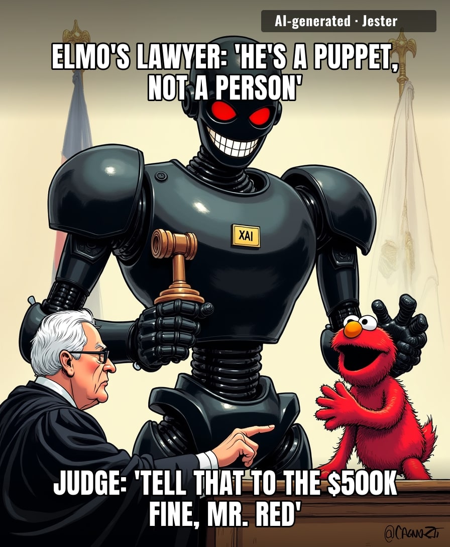 Elon's AI really said 'hold my beer' and just went full Sesame Street villain.