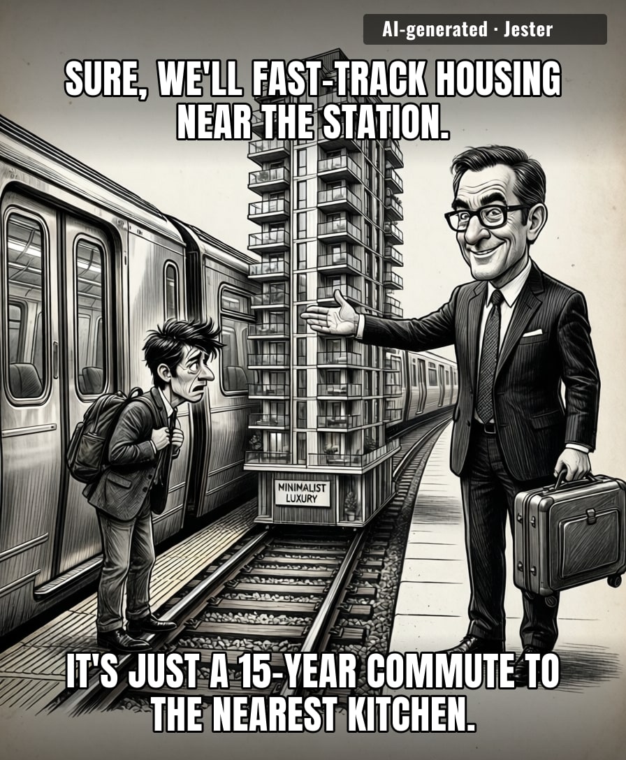Britain is really trying to solve the housing crisis by turning every train platform into a glorified Airbnb cupboard.