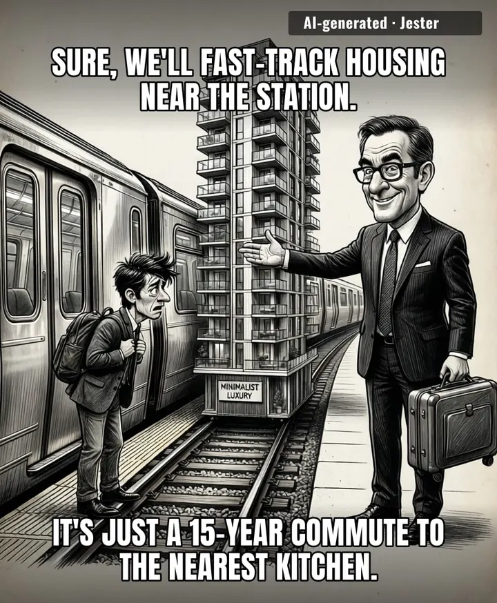 Britain is really trying to solve the housing crisis by turning every train platform into a glorified Airbnb cupboard.