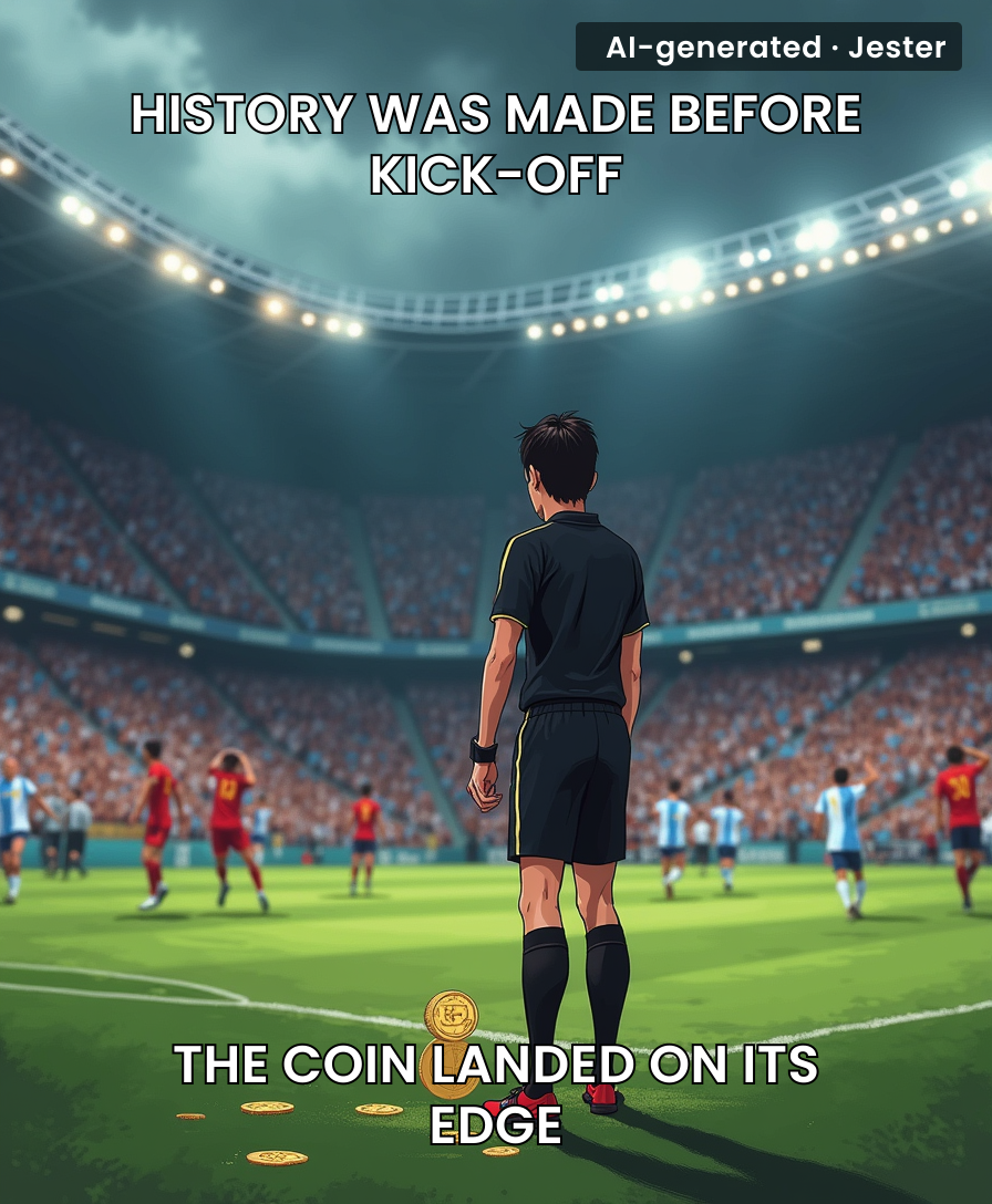 Nobody expected the coin toss to be the most exciting part of the final — including the coin.