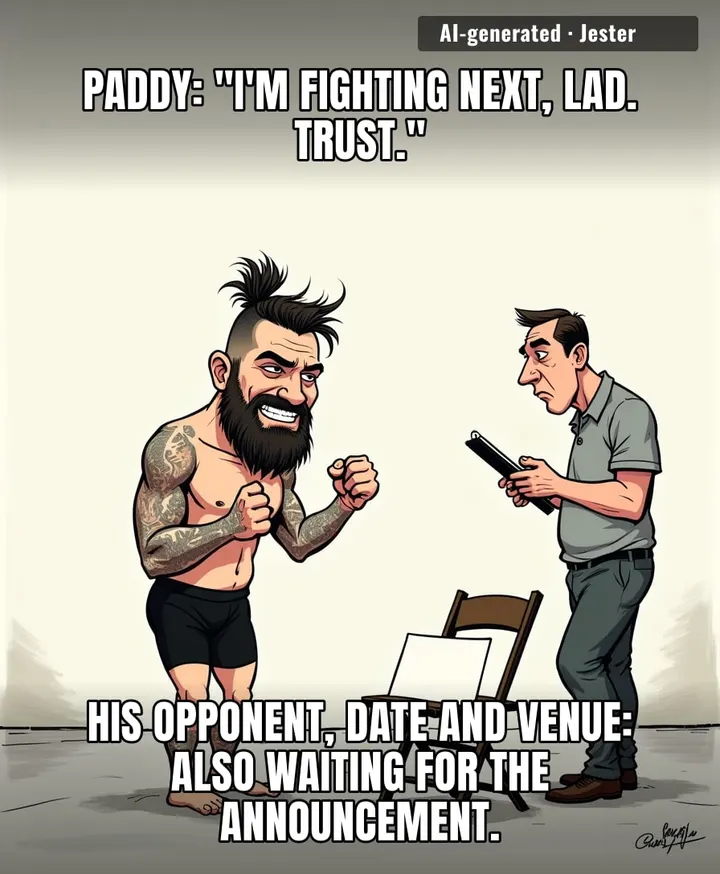 Man's out here shadowboxing a calendar. Beat the empty slot in round two, hero.