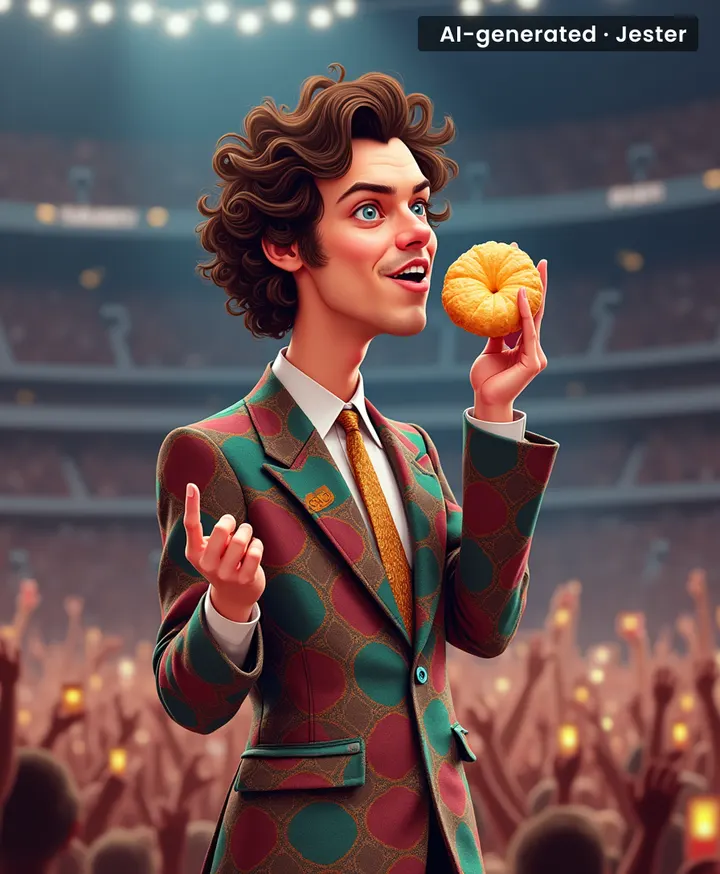 He came for the fans, stayed for the cheese bread—relatable king behavior.