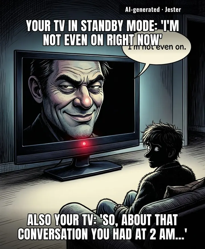 LG TVs now come with a feature called 'standby' that's basically a free wiretap subscription.